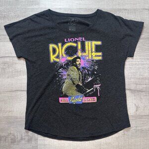 Lionel Richie Short Sleeve Black T-Shirt Women's Large 2023 All Night Long Funk